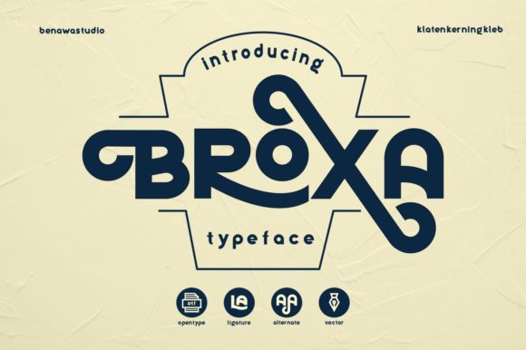 Broxa: A Vintage Display Font That Builds Brand Trust