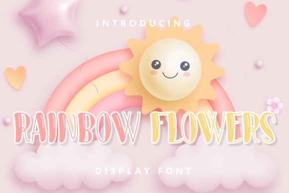 Rainbow Flowers: A Playful Display Font for Scroll-Stopping Campaigns