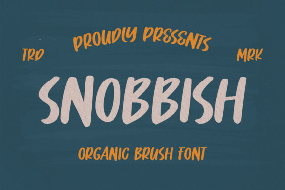 Snobbish: A Paint-Brushed Display Font with Editorial Ease